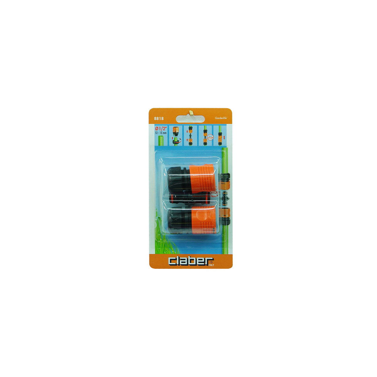 CLABER 8818 TAP CONNECTOR SET 8602+8612+8606 3 PCS BLISTER