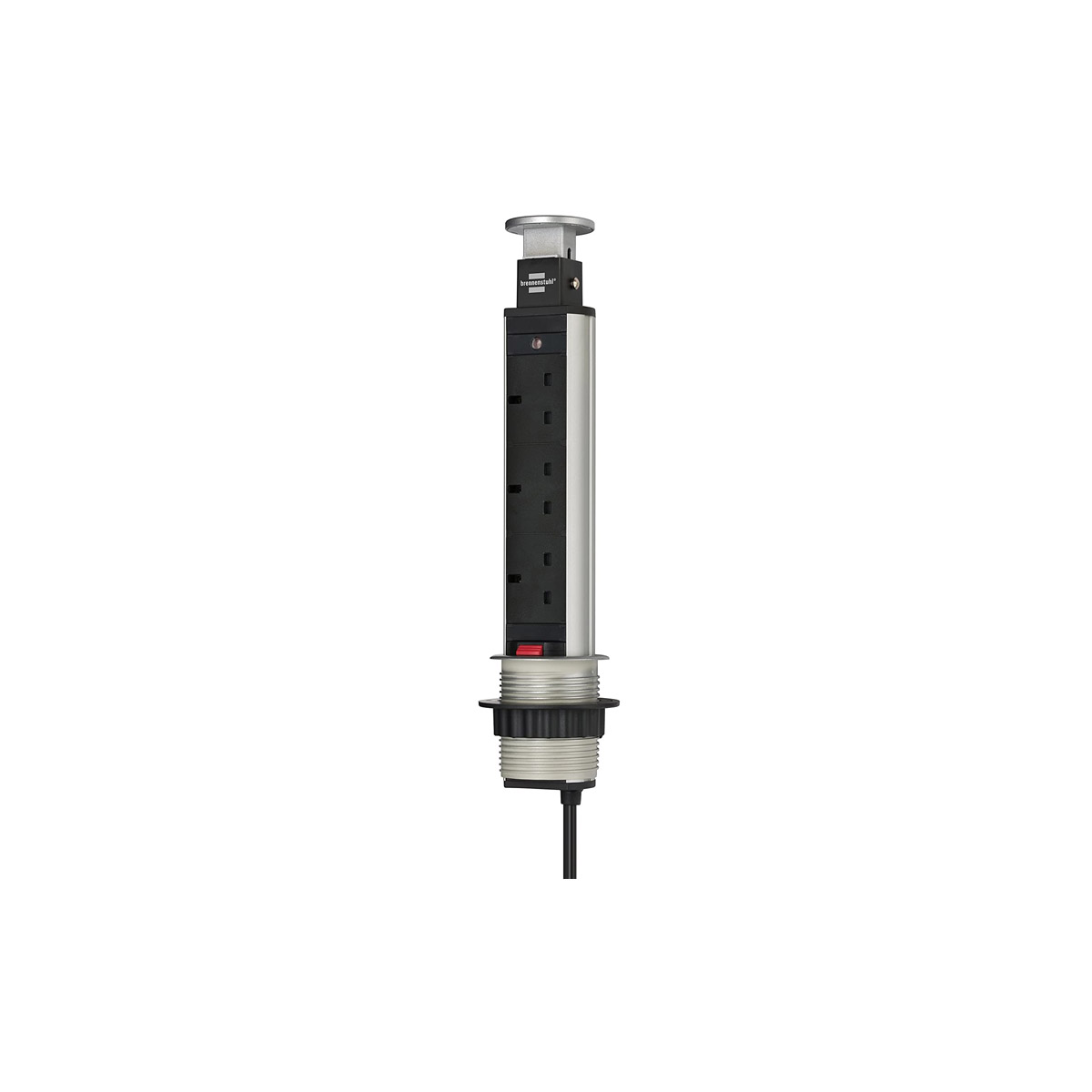 BRENNENSTUHL TOWER POWER TABLE EXTENSION SOCKET 3-WAY 2M
