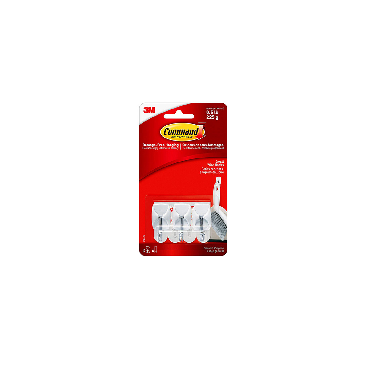 3M 17067SPI TRANSPARENT CABLE STICKER HANGERS 3 PCS REMOVAL WITHOUT TRACE