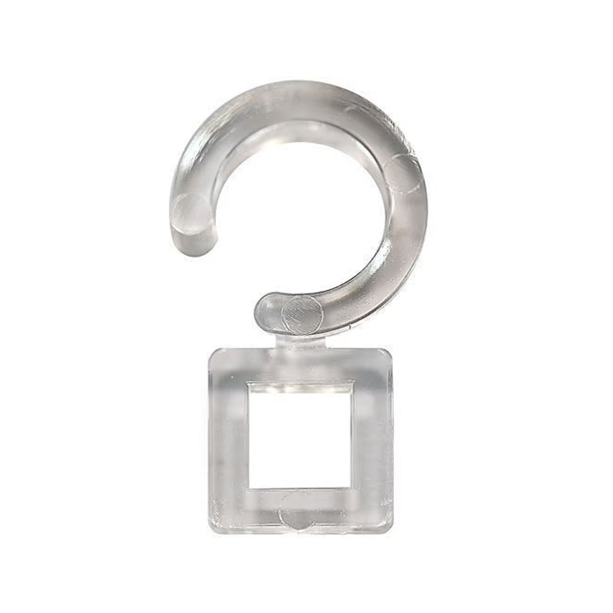 PLASTIC CURTAIN HOOKS 12PCS SQUARE BASE