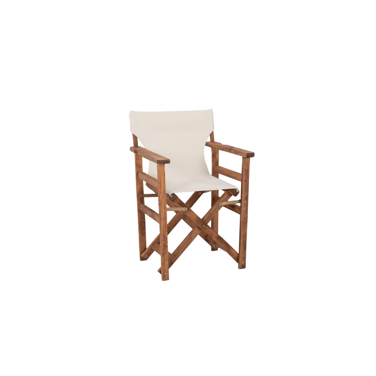 WALNUT WOODEN DIRECTOR'S CHAIR WITH CANVAS