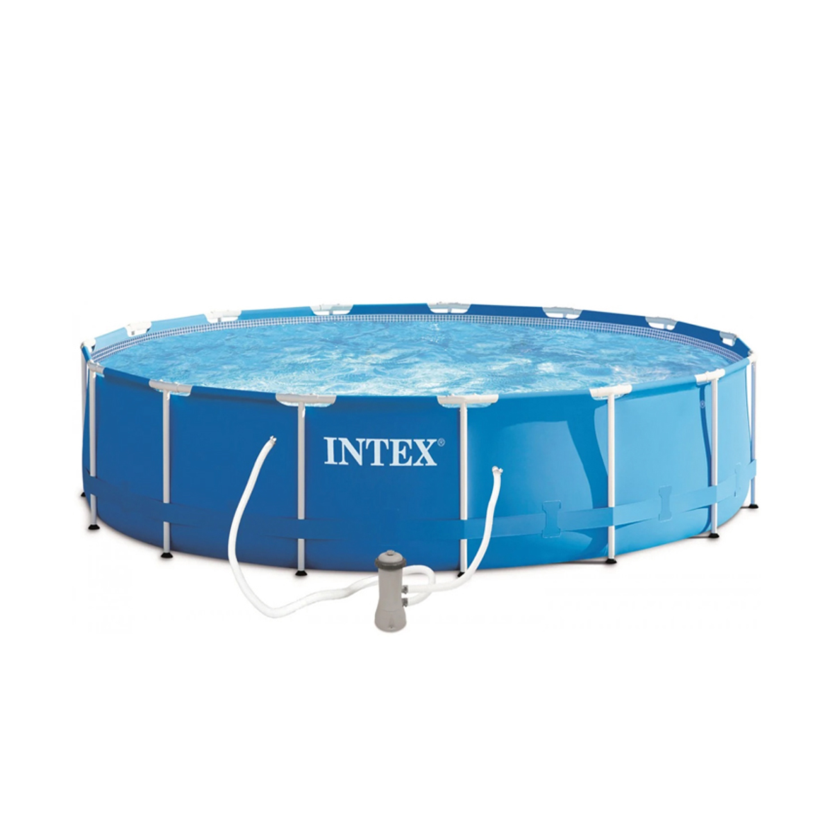 CIRCULAR SWIMMING POOL WITH METAL FRAME