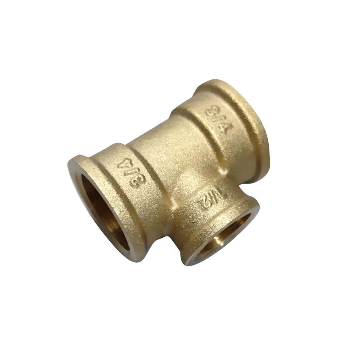 BRASS TEE 3/4"Χ1/2"X3/4''