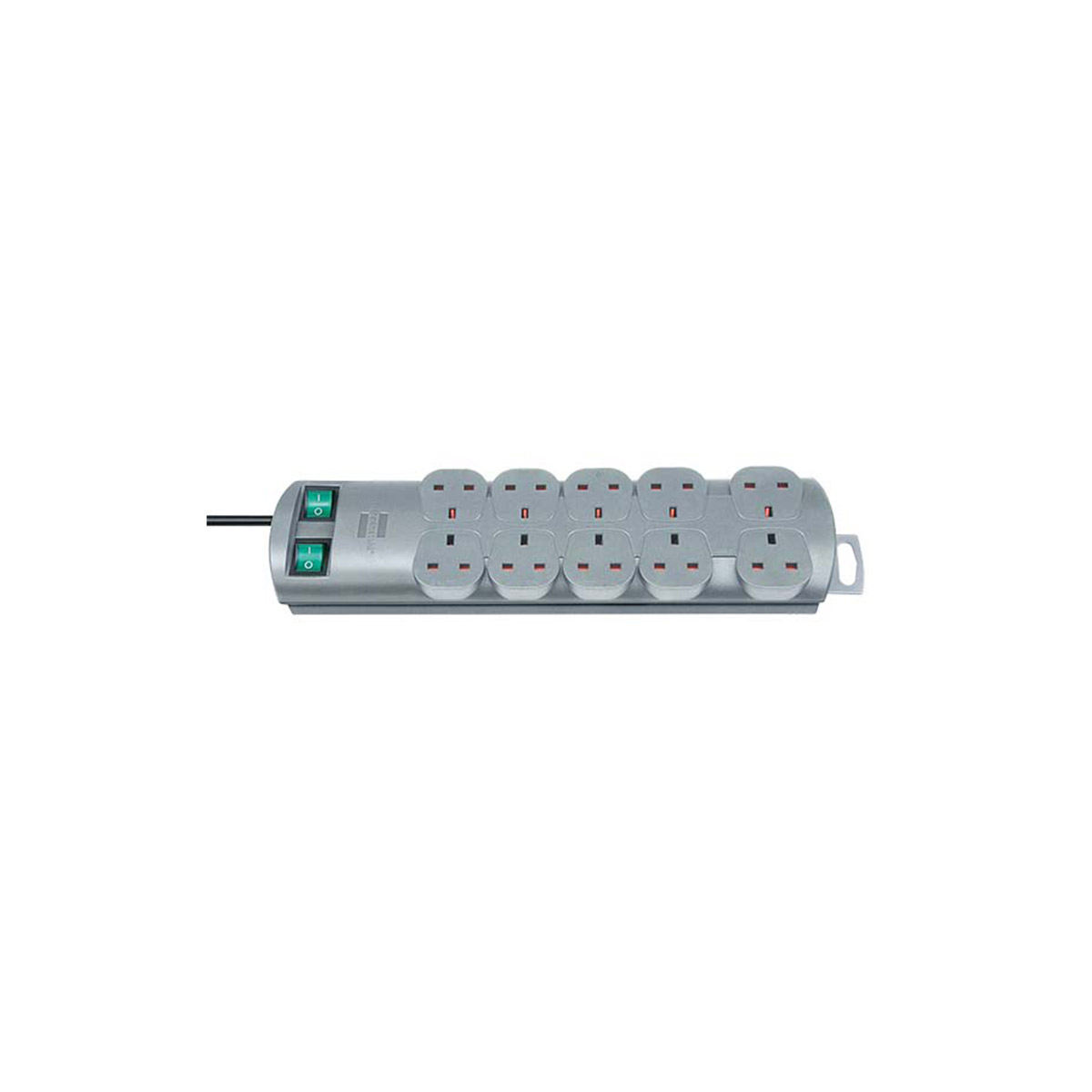 BRENNENSTUH PRIMERA-LINE EXTENSION 10-WAY OCKET 2M CABLE SILVER