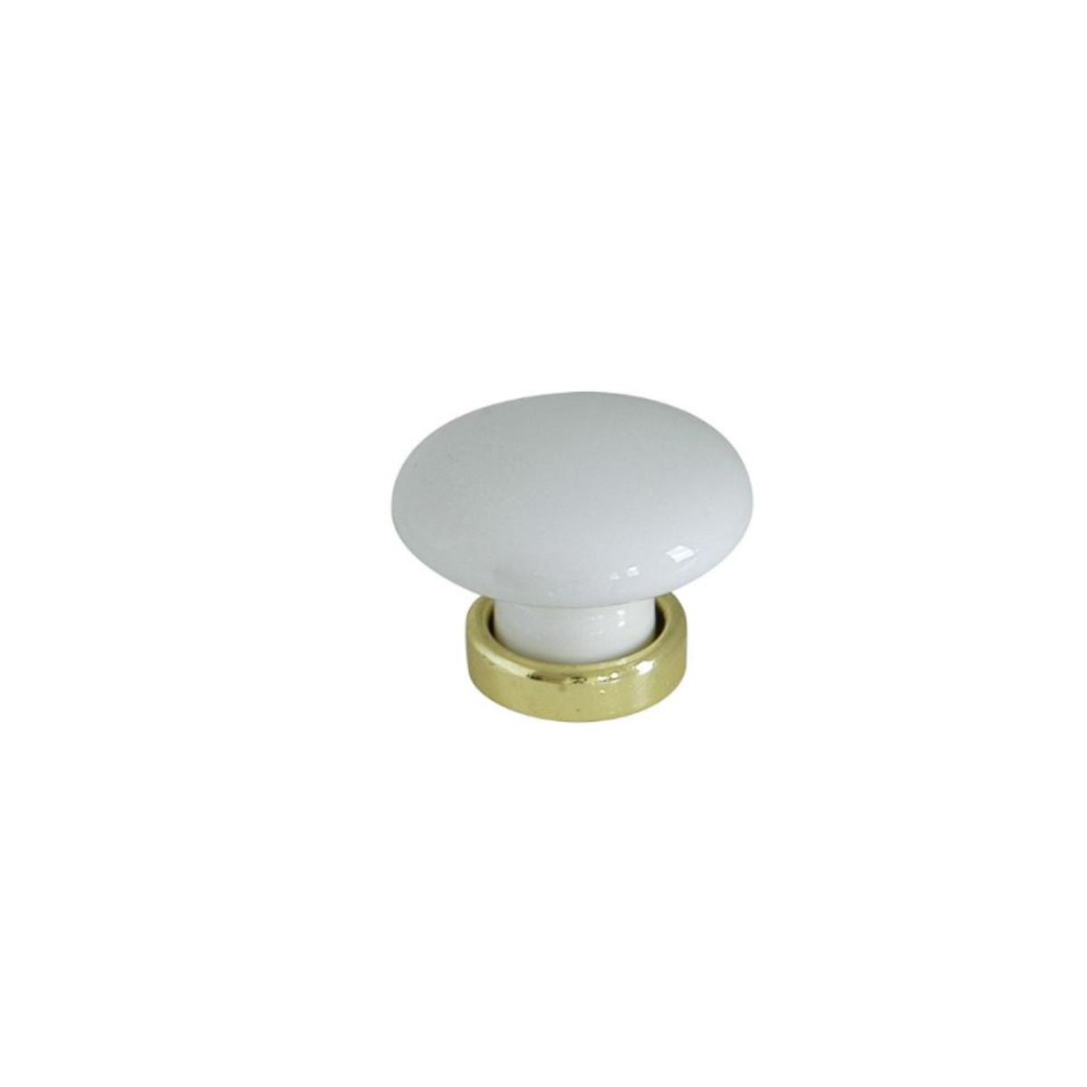FURNITURE KNOB B BEAUTY Ø37MM BRONZE WITH CERAMIC WHITE