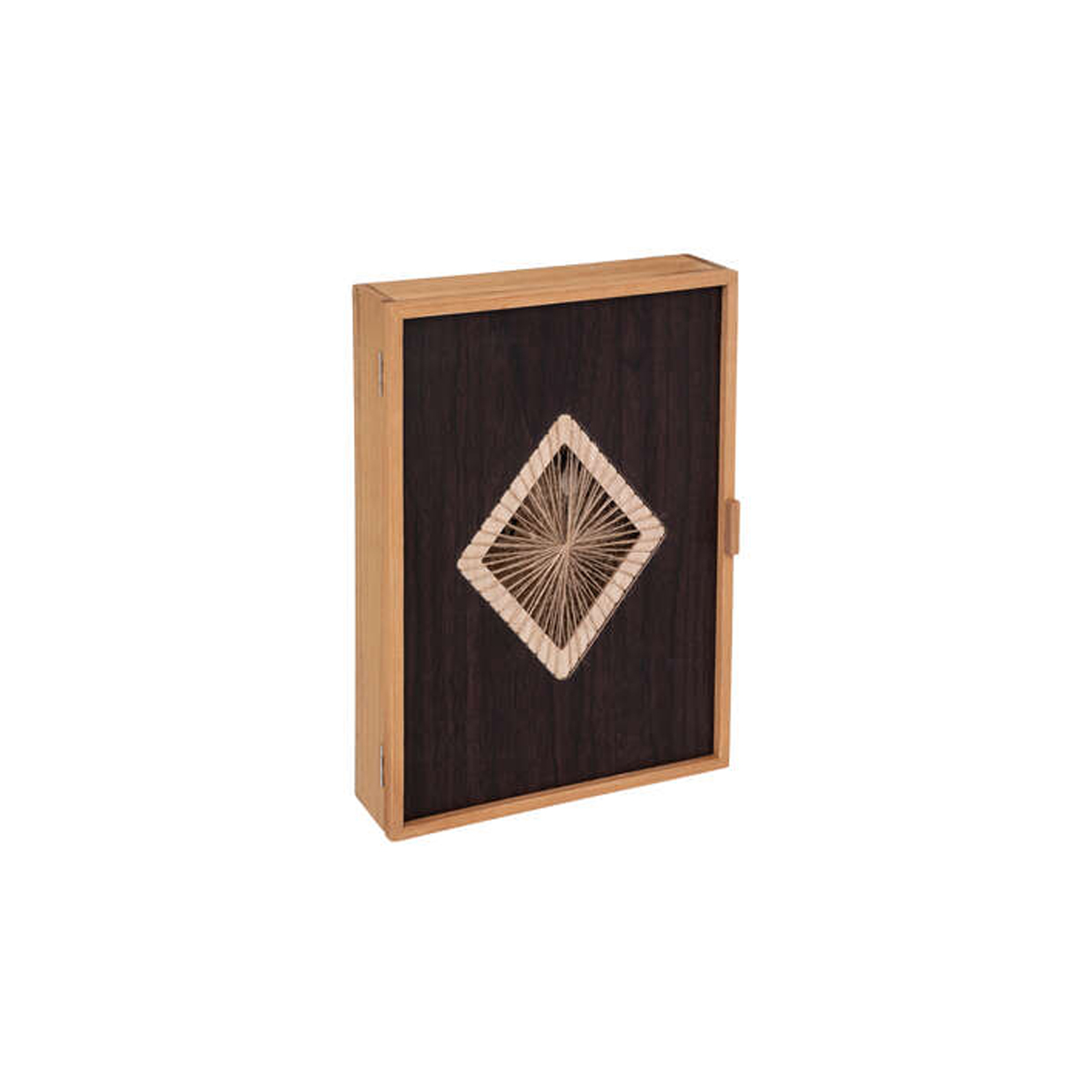 26X38CM WOODEN LOCK WITH DIAMOND PATTERN
