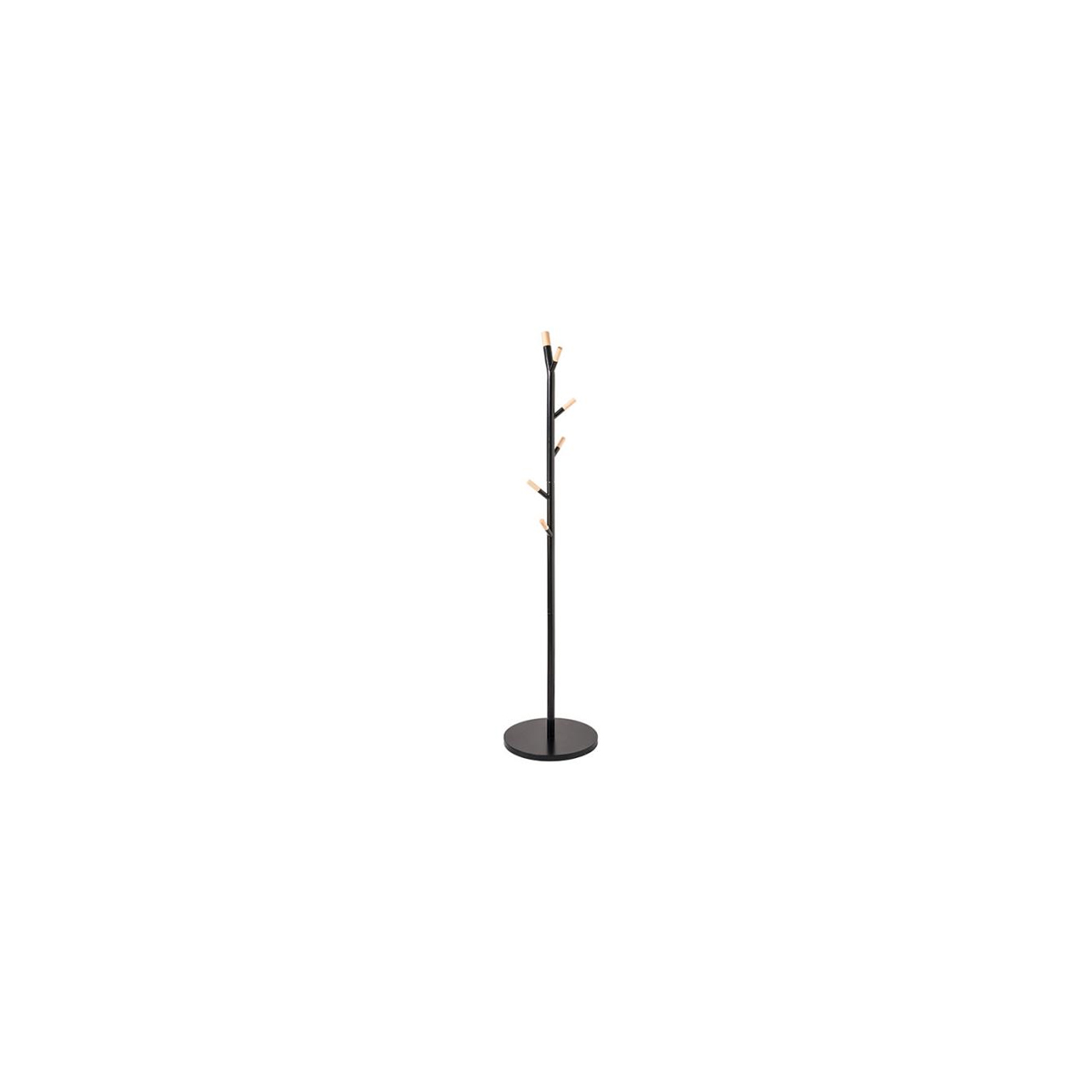 COAT HANGER 6 WOODEN RODS BLACK