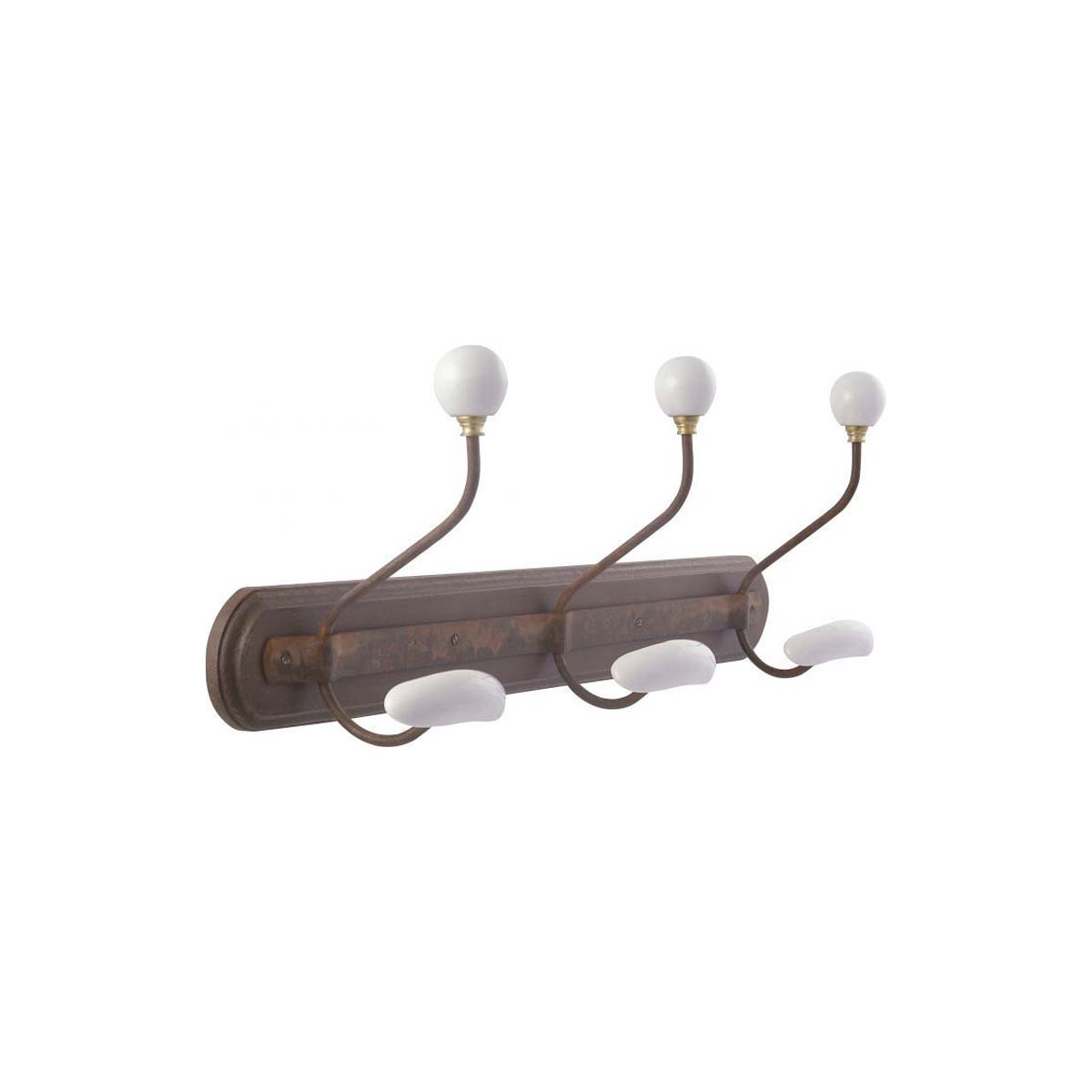PIRATE HANGER WITH 3 HOOKS METAL WHITE