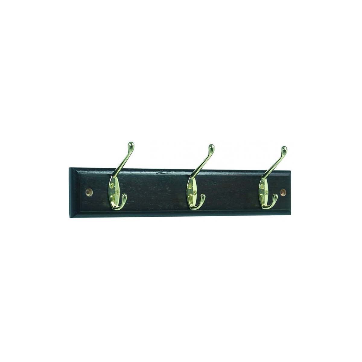 CASTOR HANGER WITH 3 HOODS WOOD AND METAL BLACK GOLD