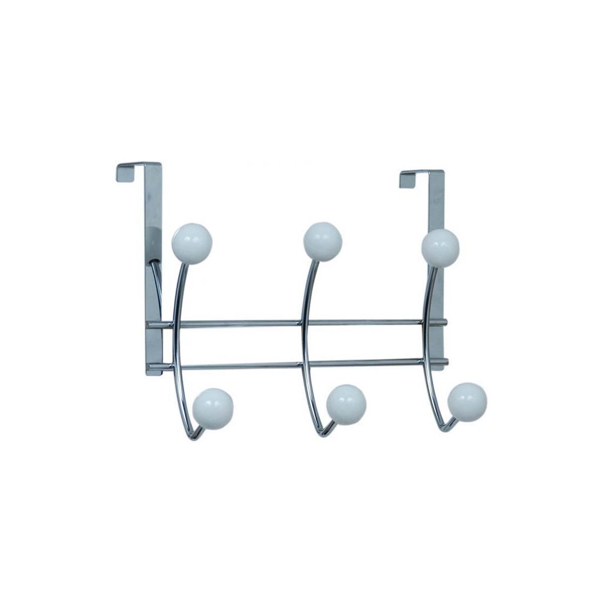 CROME HANGERS WITH 6 METAL HOOKS