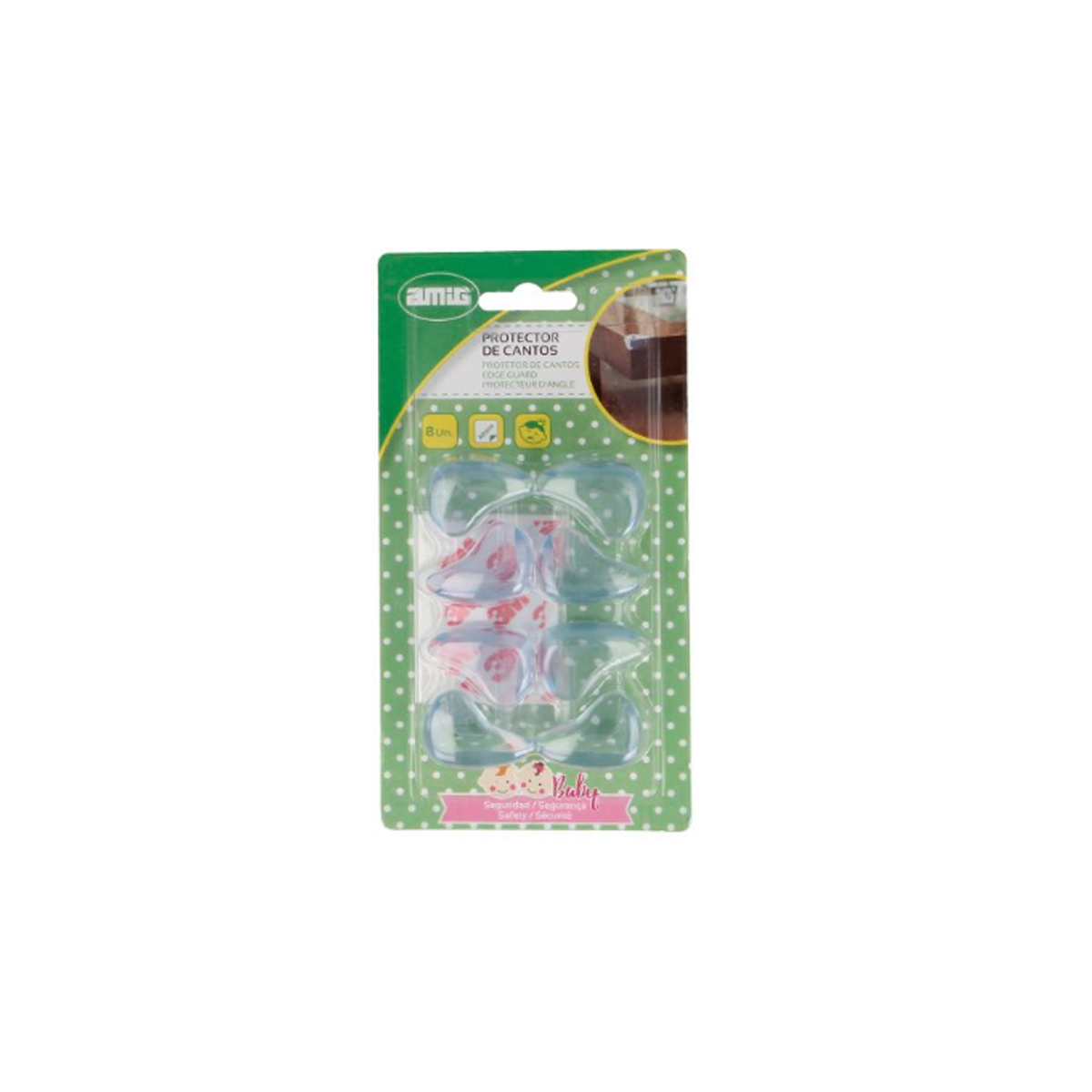 PROTECTORS CS501 FOR TABLE CORNERS 8PCS TRANSPARENT