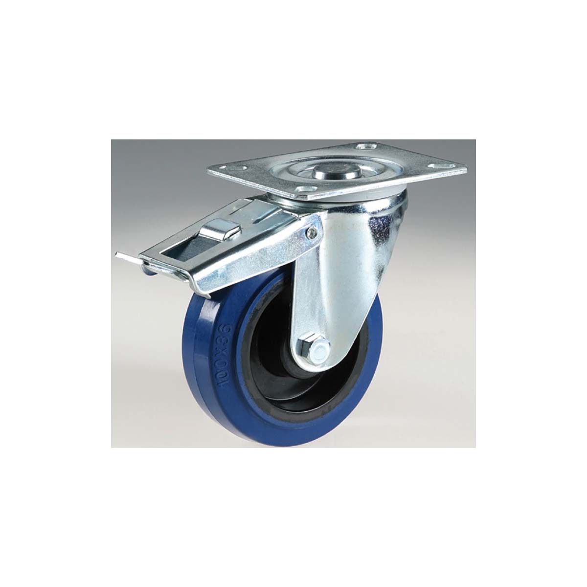 WHEEL WITH FLANGE AND STOPPER KRP / 2 80MM BLUE