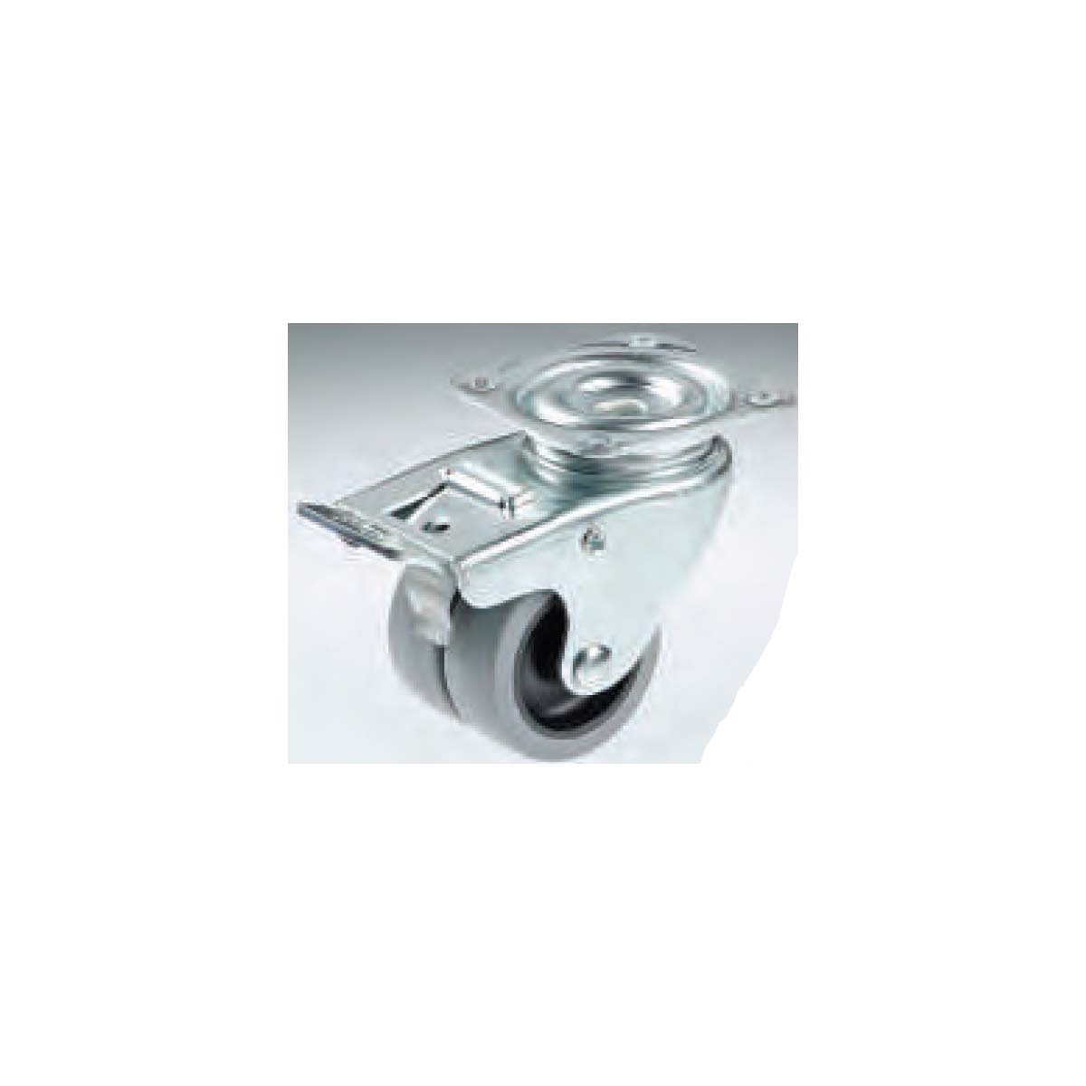 DOUBLE WHEEL WITH FLANGE AND STOPPER R2P / 2/7 50MM GRAY