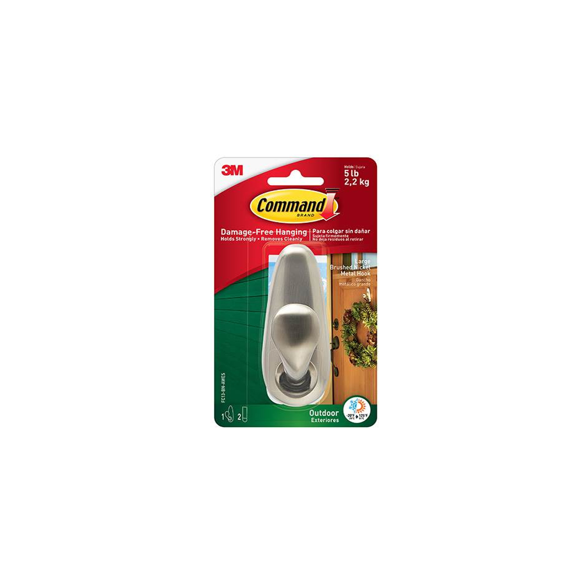 3M ADHESIVE HANGER 2.2KG REMOVAL WITHOUT TRACE OF NICKEL