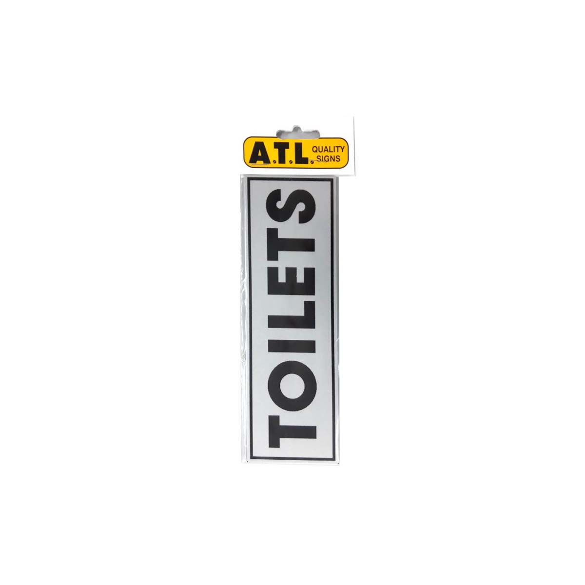 ALUMINUM PLATE 6,5X20CM '' TOILETS ''