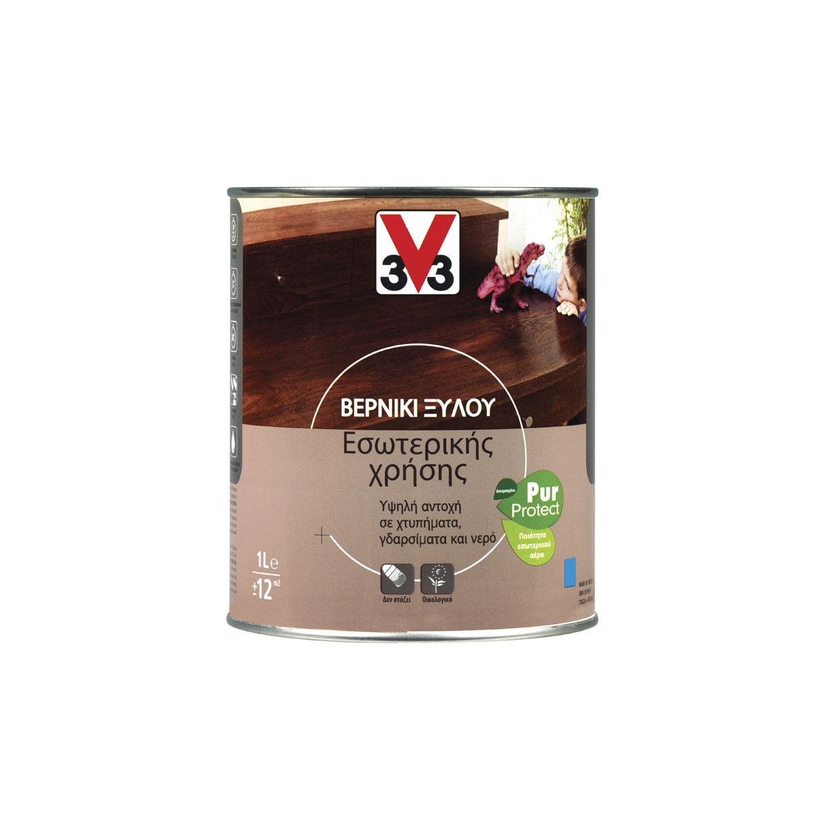 V33 WOOD VARNISH FOR INSIDE WOOD ODOURLESS 1L SHINY