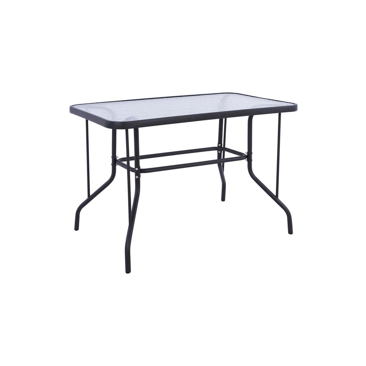 ADAM TABLE METAL WITH GLASS SURFACE HM5020.01 110X60Χ71CM