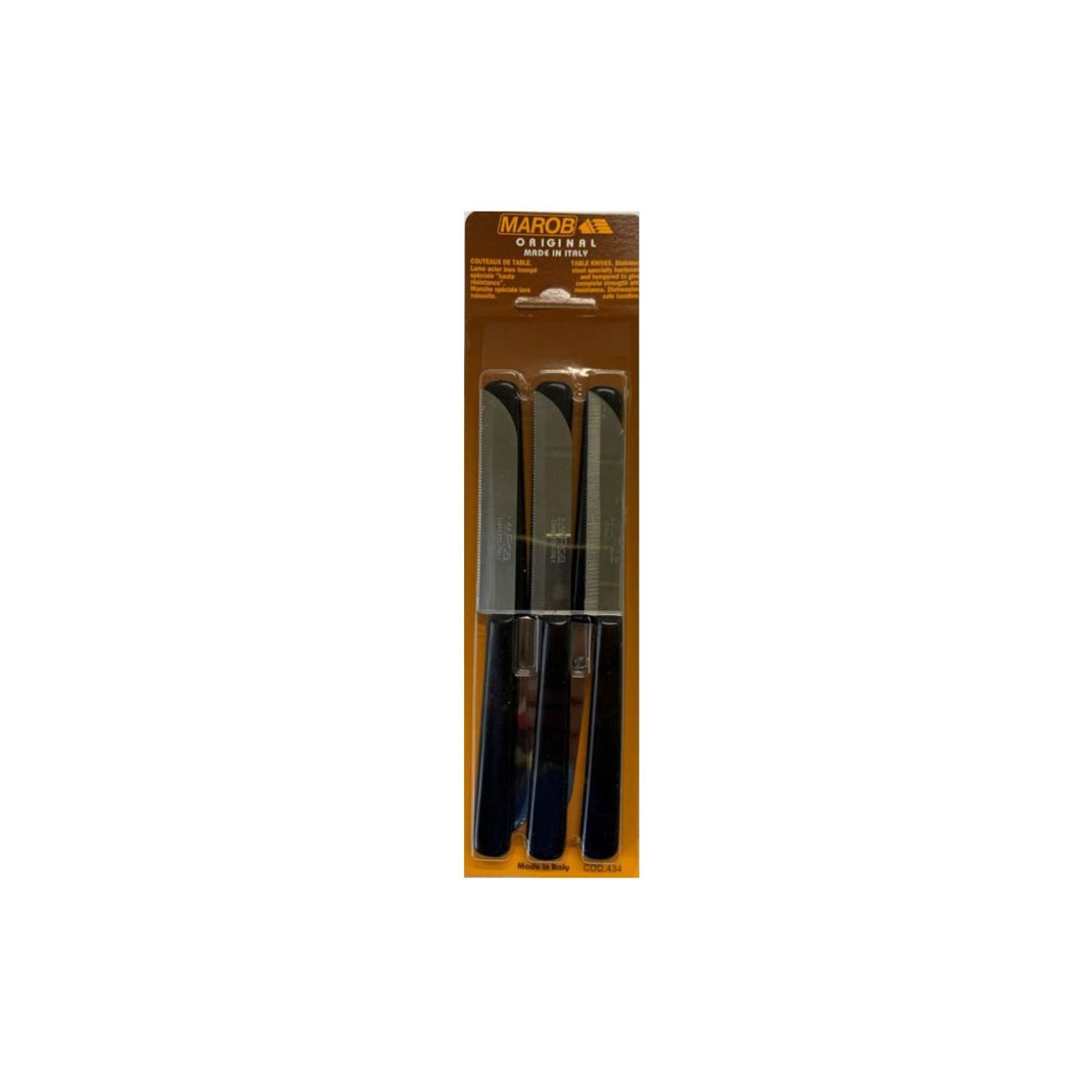 MAROB KNIFE FOR FRUIT 9CM WITH HANDLE 6PCS
